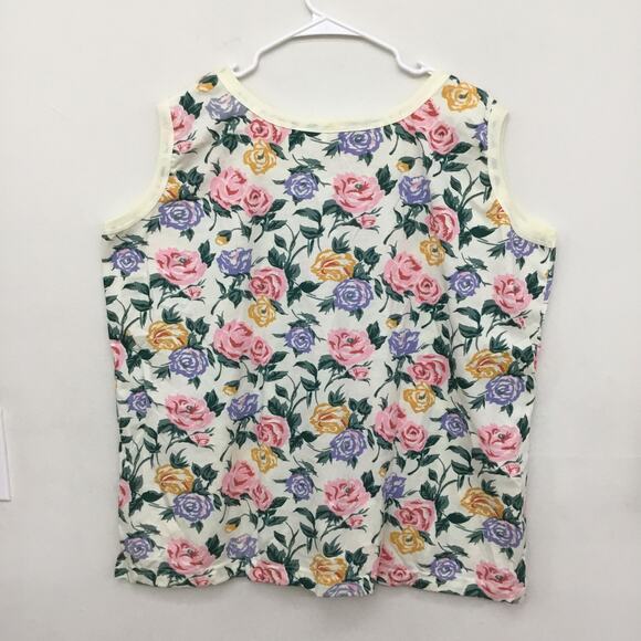 Vtg CATHERINE HALL II Floral Top 80's Dead Stock Sz 3XL - Picture 2 of 5